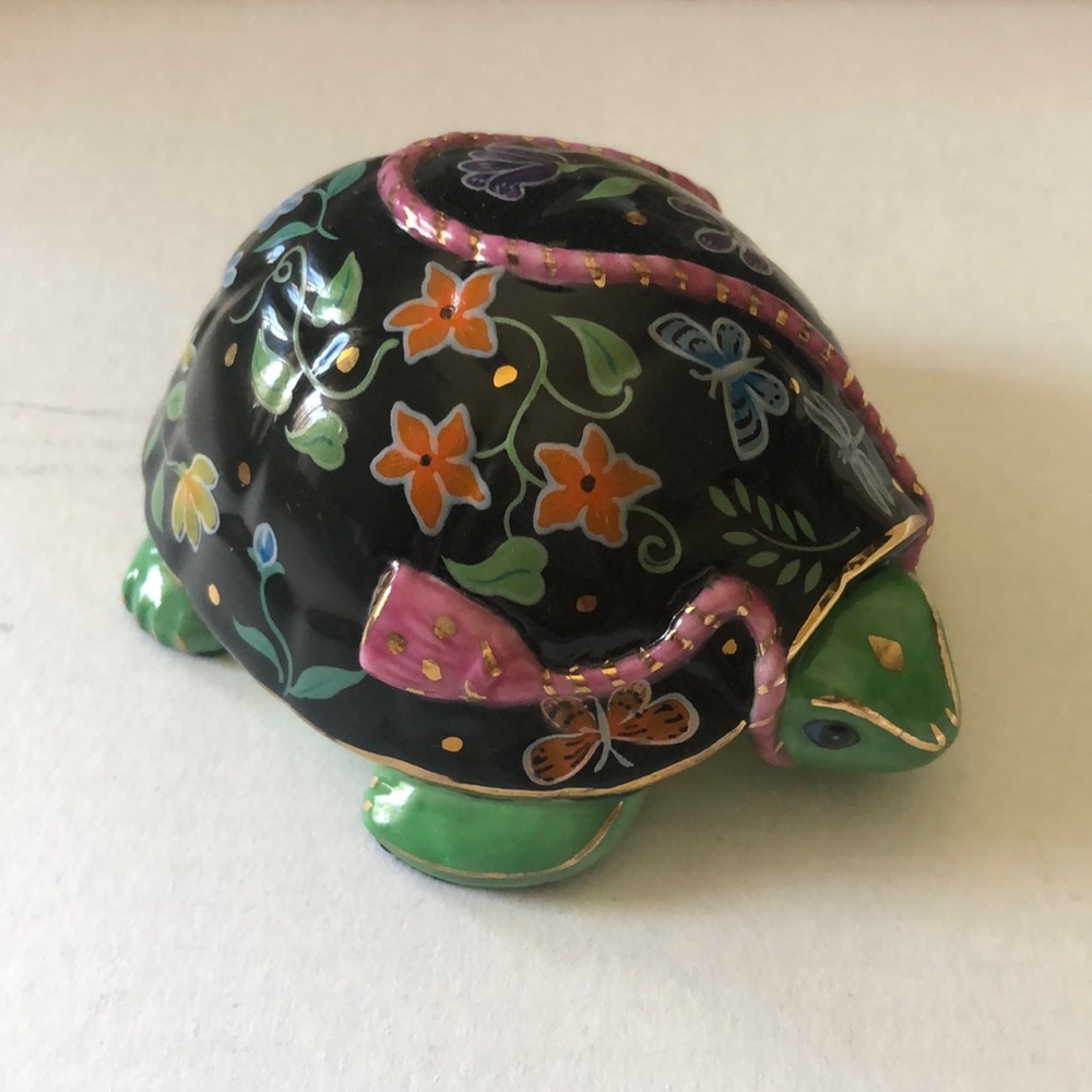 Colorful Ceramic Turtle Figurine